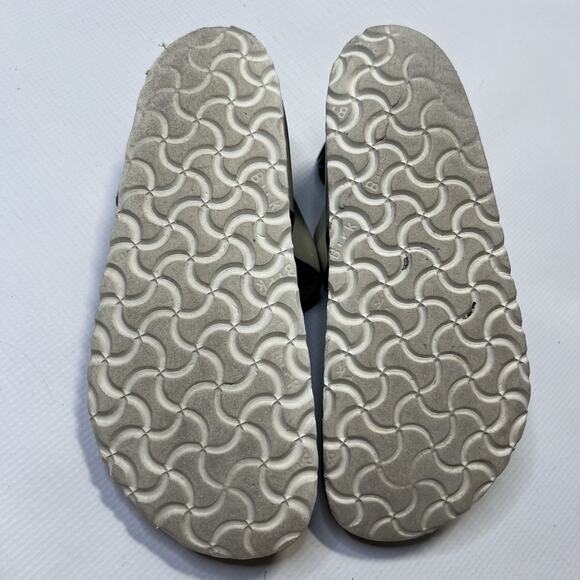 Birkenstock Gizeh Sandals Size EU 36 US L 5 Metallic Silver Gray Thong T Strap - Picture 11 of 13